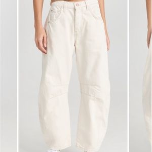 Free People Lucky You Mid Rise Barrel Trousers